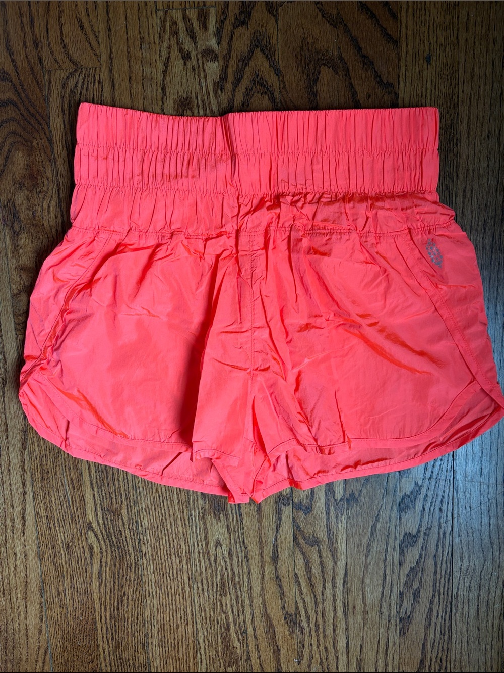 Free People Movement Women's High-Waist Neon Coral Athletic Shorts
